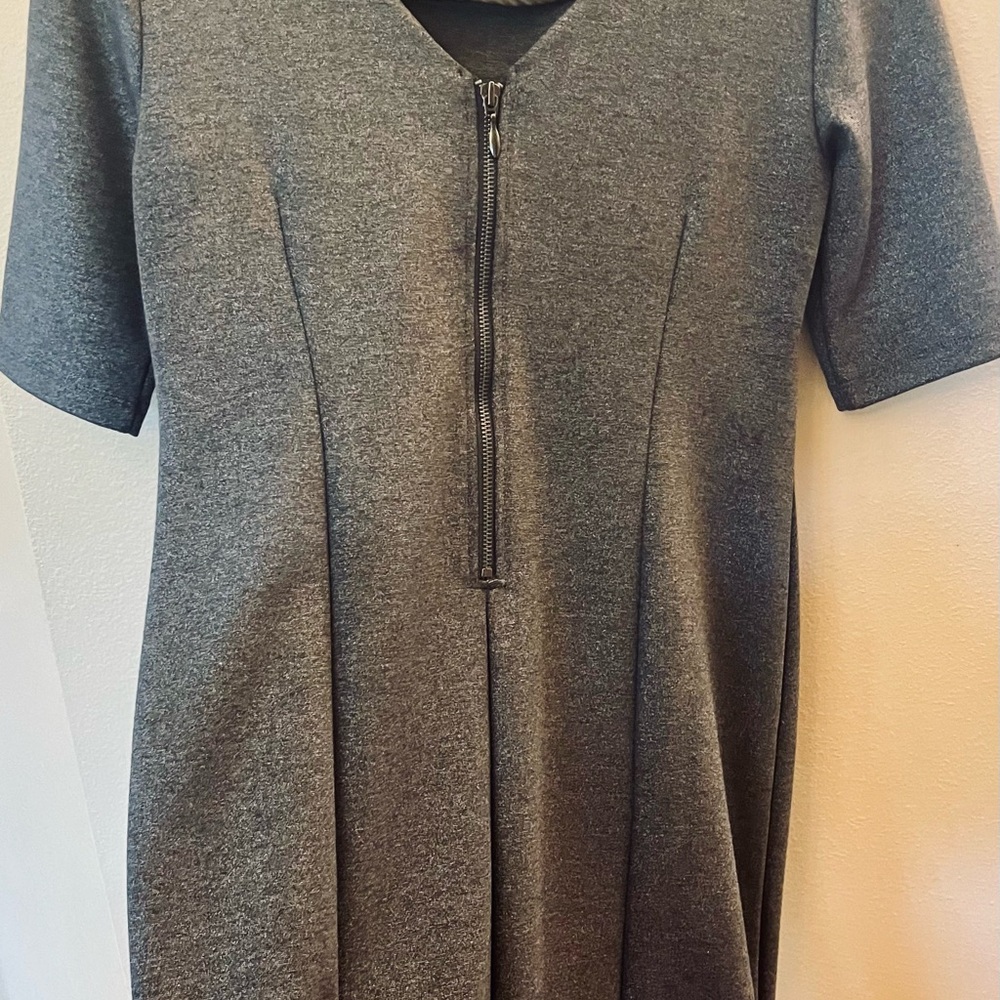 Banana Republic Charcoal Dress. Like new 
Asymmetrical design. Classy and comfy